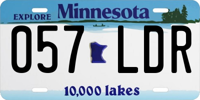 MN license plate 057LDR