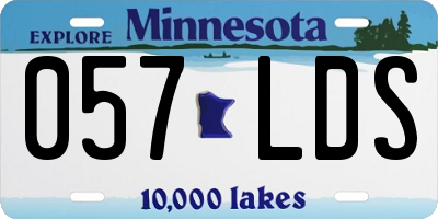 MN license plate 057LDS