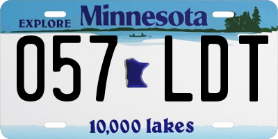 MN license plate 057LDT