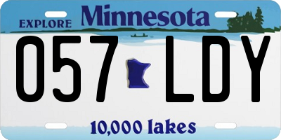 MN license plate 057LDY