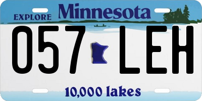 MN license plate 057LEH
