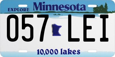 MN license plate 057LEI