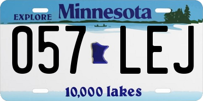 MN license plate 057LEJ