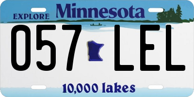 MN license plate 057LEL