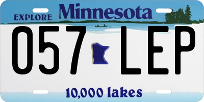 MN license plate 057LEP