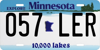 MN license plate 057LER