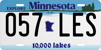 MN license plate 057LES