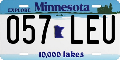 MN license plate 057LEU
