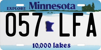 MN license plate 057LFA