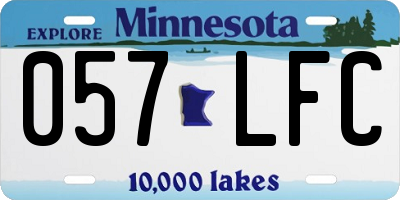 MN license plate 057LFC