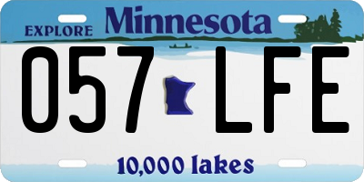 MN license plate 057LFE