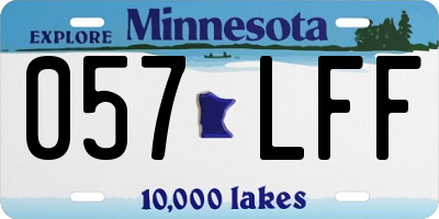 MN license plate 057LFF