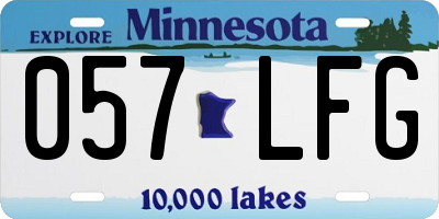 MN license plate 057LFG