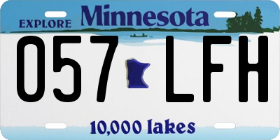 MN license plate 057LFH