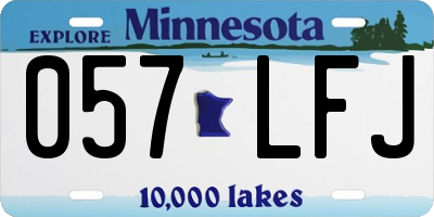MN license plate 057LFJ