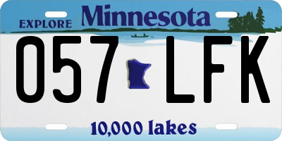 MN license plate 057LFK