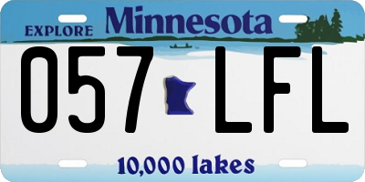 MN license plate 057LFL