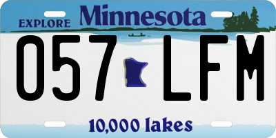 MN license plate 057LFM