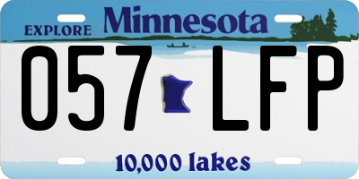MN license plate 057LFP