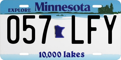 MN license plate 057LFY