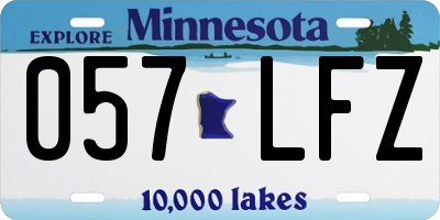 MN license plate 057LFZ