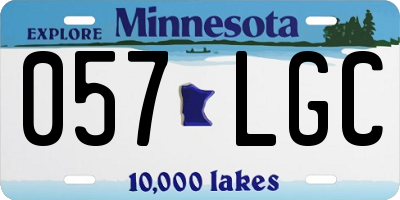 MN license plate 057LGC