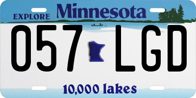 MN license plate 057LGD