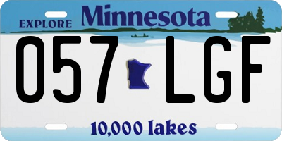 MN license plate 057LGF