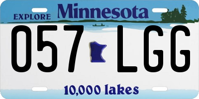 MN license plate 057LGG