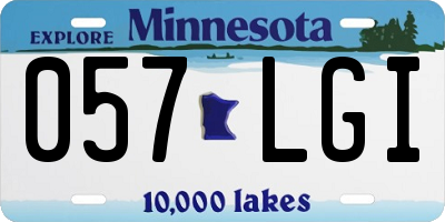 MN license plate 057LGI