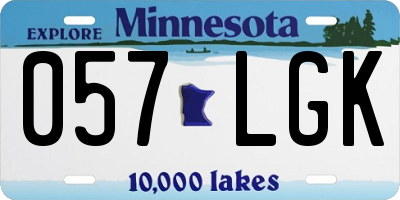 MN license plate 057LGK