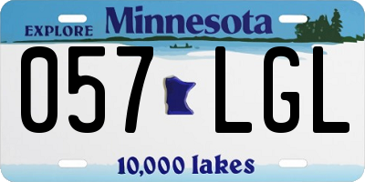 MN license plate 057LGL