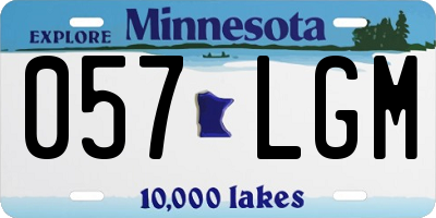 MN license plate 057LGM