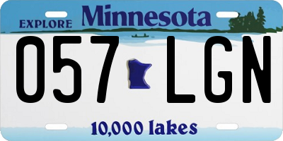 MN license plate 057LGN