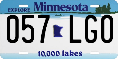MN license plate 057LGO