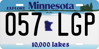 MN license plate 057LGP