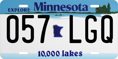 MN license plate 057LGQ