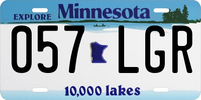 MN license plate 057LGR