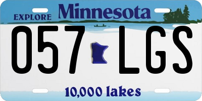 MN license plate 057LGS