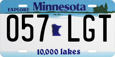 MN license plate 057LGT