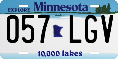 MN license plate 057LGV