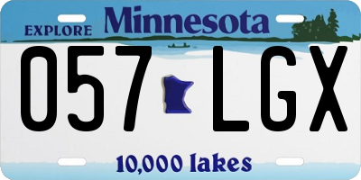 MN license plate 057LGX