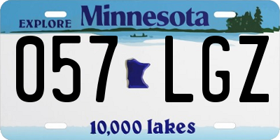 MN license plate 057LGZ