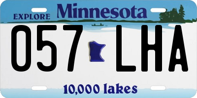 MN license plate 057LHA