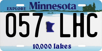 MN license plate 057LHC