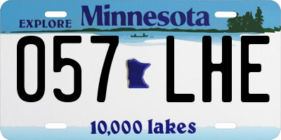 MN license plate 057LHE