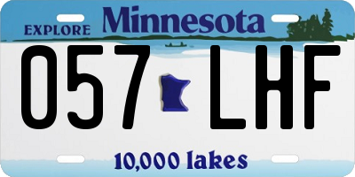 MN license plate 057LHF
