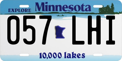 MN license plate 057LHI
