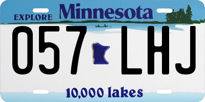 MN license plate 057LHJ
