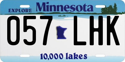 MN license plate 057LHK